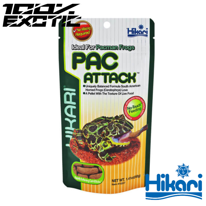 Hikari Pac Attack 40G Exp 8/2022 Pacman Frog Food, Frog Food, Pellet