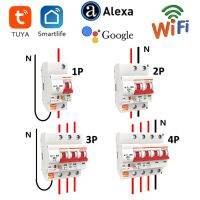 เบรกเกอร์อัจฉริยะ Tuya WiFi 1P/2P/3P/4P 16A-100A สวิตช์อัจฉริยะโอเวอร์โหลดรีเลย์ Short Circui แรงดันไฟฟ้าสำหรับ Alexa Google Home