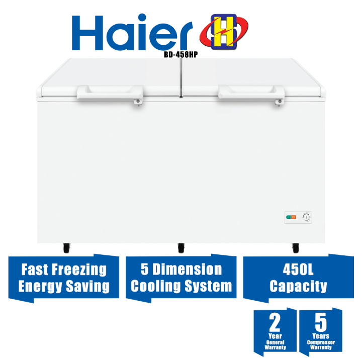 Haier Chest Freezer (450L) LED Lighting 100 Hours Cooling Retention 6