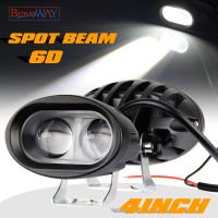 veWay 4inch 6D LED Work Light Spot Flood Beam for Car Motorcycle Truck Tractor SUV A Off-Road Headlight 12V 24V Fog Light