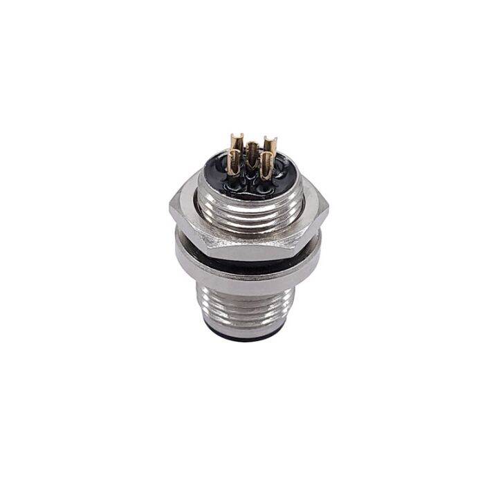 m12-panel-back-mount-flange-socket-sensor-connector-waterproof-screw-threaded-coupling-male-female-3-4-5-8pin