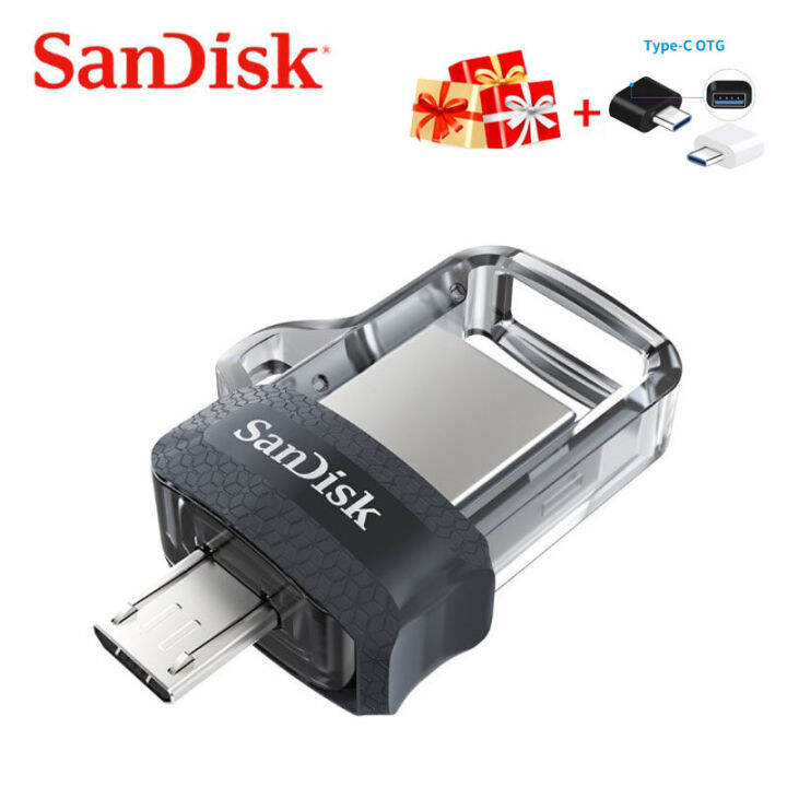 Original sandisk OTG Pendrive Ultra Dual M2.0 USB Mirco/Type c & PC ...