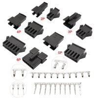 10Set JST SM Wire Connector Plug Housing Metal Terminal Pin JST SM2.54 Pitch 2.54mm 2/3/4/5/6/7/8Pin Female Male Header ConnectoWires Leads Adapters