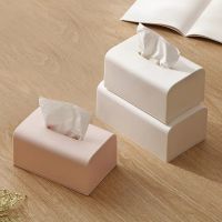 Tissue Box Cover Toilet Paper Box Solid Napkin Holder Case Simple Stylish Tissue Paper Dispenser Home CarOrganizer Tissue Holders