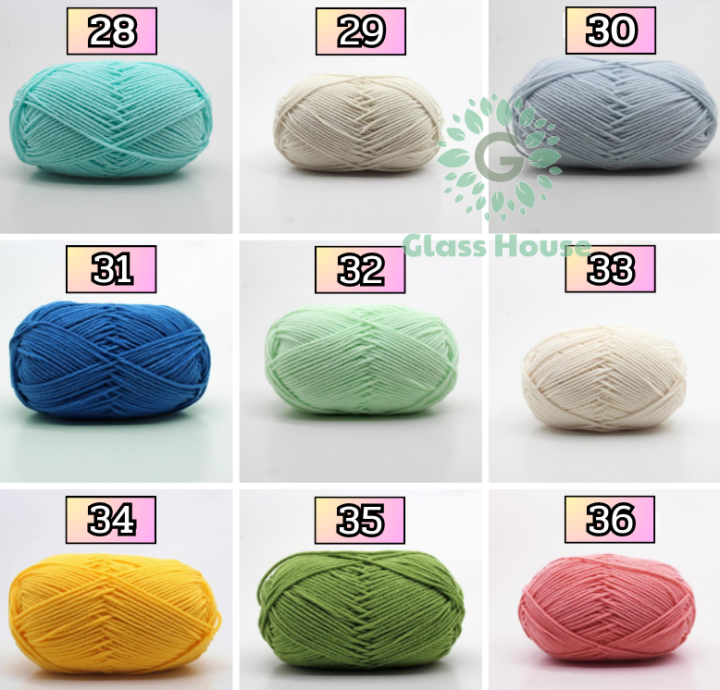 10อัน-ไหมพรม-คอตตอนนม4ply-milk-cotton-yarn-มีมากกว่า48-สี-ขนาด50กรัมไหมพรม-เนื้อนิ่ม-ถักง่าย-ถักโครเชต์-เก็บปลายทาง-gh99