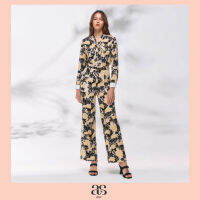 [asv pf23] Nadia Floral Pants กางเกงผู้หญิง ขายาว ทรงตรง ตกแต่งประเป๋าปะหน้า-หลัง แต่งเทปข้าง ผ้าลายดอกไม้