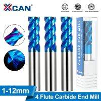 XCAN เครื่องตัดมิลลิ่ง HRC60 ดอกเอ็นมิลคาร์ไบด์ 1-12 มม. 4 ขลุ่ย End Milling Bit สําหรับเครื่อง CNC เครื่องมือกัดโลหะ CNC Router Bit