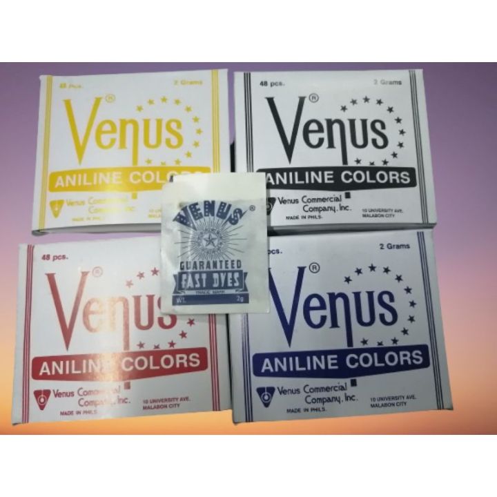 VENUS FABRIC FAST DYES sachet 2grams | Lazada PH