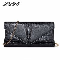 LUYO Fashion Crocodil Pu Leather Chain Women Messenger Shoulder Bags Flap Female Clutch Crossbody Bags For Women Day Clutches