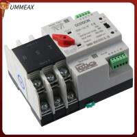 UMMEAX สวิตช์ถ่ายโอนพลังงานไฟฟ้าอัตโนมัติแบบคู่สวิตช์ส่งกำลังไฟ220V สวิตช์เลือกไฟฟ้า100A สามเฟส ATS W2R-3P การติดตั้งแบบวงโคจรในครัวเรือน