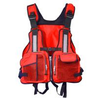 Nylon Rescue Jacket Adult Swimming Life Vest Outdoor Buoyancy First Aid Kayak Fishing Jacket Vest for Drifting Boating Kayak  Life Jackets