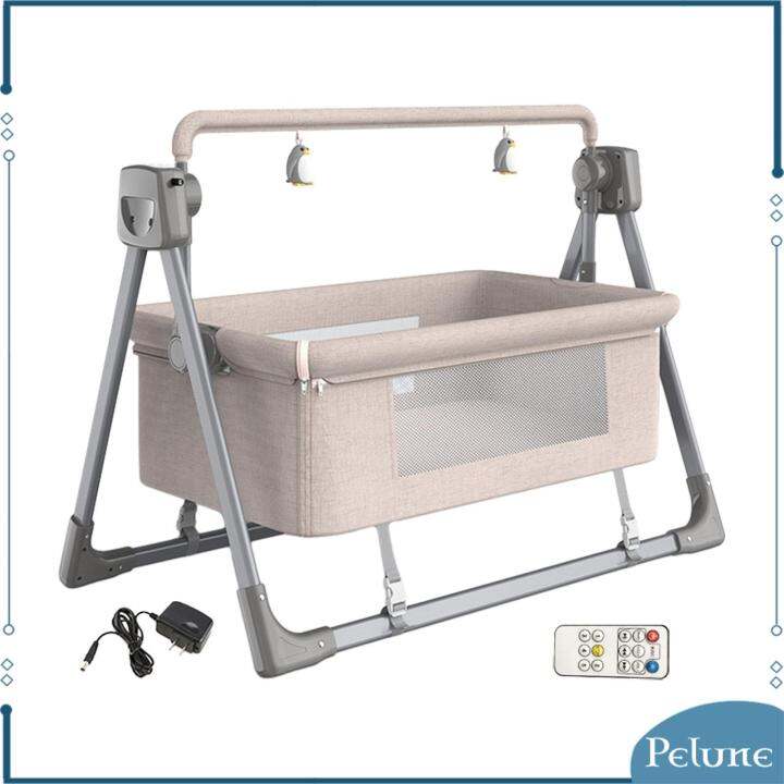 Pelune Automatic Baby Cradle Automatic Bedside Sleeper for Infants Baby