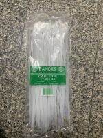 สินค้าขายดี Cable tie BANDES เคเบิ้ลไทร์ 10นิ้ว จำนวน 100เส้น สีขาว สายรัดของหนาทนความร้อนเหมาะกับการรัดของ