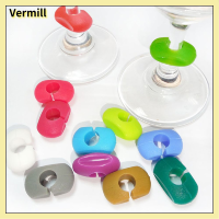 VERMILL บาร์ ป้าย ฉลากถ้วย บัตรประจำตัวแก้วดื่ม มาร์กเกอร์แก้วไวน์แดง ความคิดสร้างสรรค์ ซิลิโคน เสน่ห์