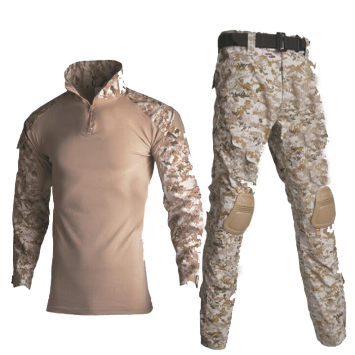 hnf531-เครื่องแบบทหารเสื้อ-กางเกงศอกเข่าแผ่นกลางแจ้งเพนท์บอลยุทธวิธีชุดหญ้าพรางตัวเสื้อผ้าล่าสัตว์