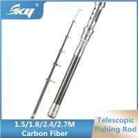 SKY Telescopic Fishing Spinning Rod 1.5/1.8/2.1/2.5/2.7M Ultra-strong Carbon Shrinkable Sea Pole Tackle