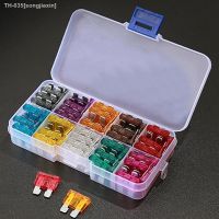 ✁ 100/50Ps Profile Medium Size Blade Type Car Fuse Assortment 2.5/3/5/7.5/10/15/20/25/30/35A Fuse Set Auto Car Truck with Box Clip