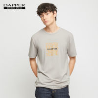 DAPPER เสื้อยืด Graffiti Logo Print สีเทา