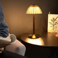 R Bar Table Lamp LED Touch Dimming Desk Lamp Rechargeable Wireless Night Light CoffeeRestaurant Decor Atmosphere Lamp