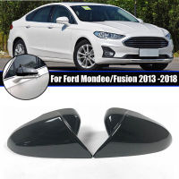 สำหรับ Ford Mondeo Fusion MK5 MKV5 2013-2018กระจกมองหลังด้านข้างฝาครอบ Wing Cap ประตูด้านนอกด้านหลังดูกรณี Trim คาร์บอนไฟเบอร์