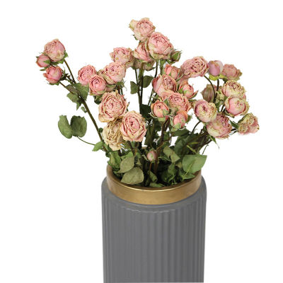 202210PcsPink ดอกไม้แห้งกุหลาบโรแมนติกฟองดอกกุหลาบขนาดเล็กแห้งช่อตกแต่งบ้านตกแต่งไม่มีแจกัน