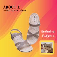 ABOUT-U รองเท้าเพื่อสุขภาพ รองเท้ารัดส้น (ตีนตุ๊กแก) ใส่สบาย น้ำหนักเบา เย็บรอบใช้ทนมาก กันน้ำ กันลื่น แบบSlim Cross