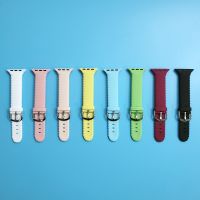 ▫◇◇ Slim Sports Silicone Strap For iWatch Series 1 2 3 4 5 6 SE Woman Bracelet Wriststrap For Apple Watch 40mm 38mm Band Watchband