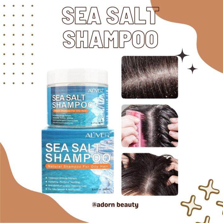 Authentic Sea Salt Shampoo Anti Dandruff Hair Treatment Shampoo For