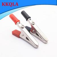 QKKQLA 10pcs 50mm Plastic Handle Electric Alligator Clips Crocodile Battery Test Connector Test Probe Metal Clips