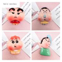 SALLY Crayon Shin-Chan Crayon Shin-Chan อุปกรณ์เสริมการ์ตูนสัตว์หน้าใหญ่กล่องดินสอแฟนซีรูปสโนว์แมนตกแต่งสีเทียนขนาดใหญ่หัตถกรรมเครื่องประดับสำหรับเด็ก