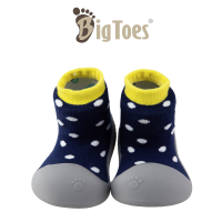 รองเท้าเด็กวัยหัดเดิน Bigtoes ลาย Polka Navy รองเท้าเด็กอ่อน รองเท้าถุงเท้า รองเท้าเด็กผู้ชาย รองเท้าเด็กผู้หญิง Baby Shoes