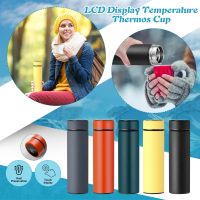 Stainless Steel Thermal Bottle Vacuum Flask Smart Kettle Lcd Screen Display Temperature Portable Water Bottle Thermos Cup 480ml