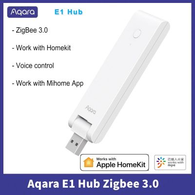 Jiuch Aqara เกตเวย์ E1ฮับฮับไร้สายเกตเวย์ Zigbee 3.0 USB อุปกรณ์เชื่อมต่ออัจฉริยะ Aqara Hub Zigbee เชื่อมต่อระยะไกลสำหรับ Mijia Mi ชุดควบคุม Zigbee 3.0ควบคุมถ่ายทอดระยะไกลทั้งบ้านระบบสมาร์ทโฮมสำหรับ Homebit