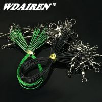 20Pcs/lot Fishing Wire Line Leash Lure Fishhook Line Trace Wire Leader Swivel Snap Spinner Shark Spinning Expert tackle