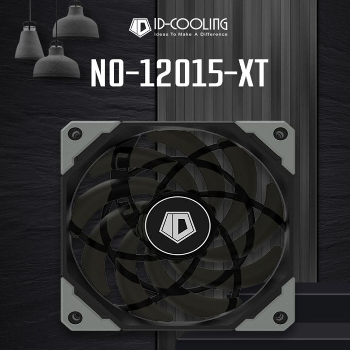 id-cooling-no-12015-xt-12cm-12v-4pin-pwm-temperature-control-silent-chassis-fan-ultra-thin-design-supports-cpu-water-cooling-fan