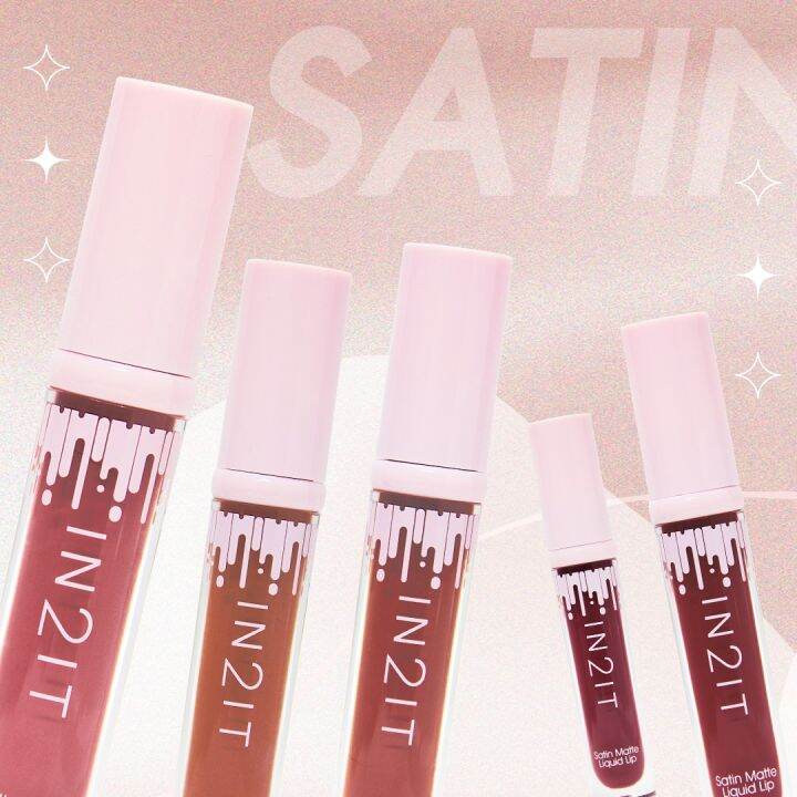 IN2IT Satin Matte Liquid Lip SML มี 5 เฉดสี Lazada.co.th