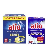 Combo Viên rửa bát Alio 100 viên + Muối rửa chén Alio 2kg dùng cho Máy rửa