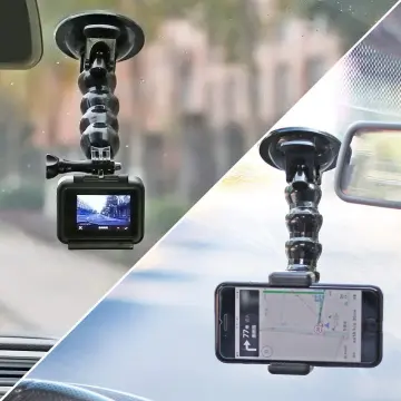 Action Camera Phone Holder for Car, Dashboard Car window Mount for GoPro 10  9 8 7 6 5 DJI Osmo Action 2 Insta360 One R X2 More