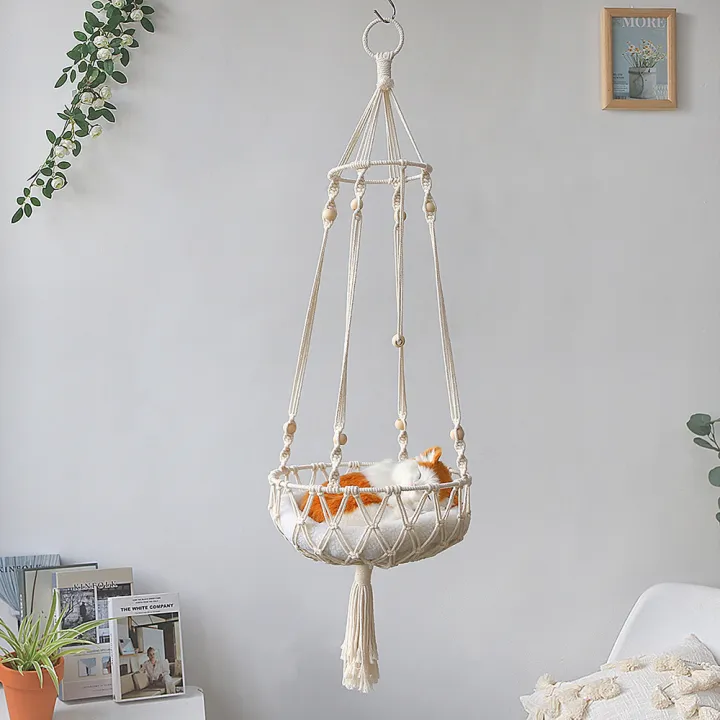 Bohemian Woven Cat Litter Hammock Pet Net Pocket Pet Hanging Basket Cat