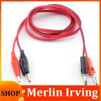 Merlin Irving Shop 1 Pair Alligator Clip to AV 4mm Banana Plug Electrical Clamp Test Cable Lead Connectors for Multimeter Test Leads