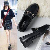 34-45 Size Large Womens Shoes Korean Fashion Platform Mary 44 JK Uniform 43 Round Toe Slip-on for 42 British College Student Patent Leather 41 Commuter Metal Buckle Beanie Loafers