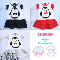 Cheron 21126-ชุดเดรส Baju Bayi Perempuan สำหรับเด็กผู้หญิงแรกเกิด0-3เดือนใหม่ล่าสุดผ้าเจอร์ซีย์จาก Kekinian