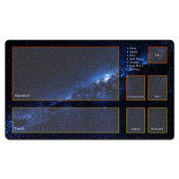 Mouse Pad for Board Games 60x35cm Night Stars Gaming Mat for TCG Cards 12x24 Playmat Starry Sky Background with Zones Free Bag