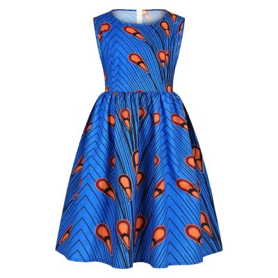 Kids Clothes Girls Baby African Dashiki Traditional Style Sleeveless Dress Ankara Princess Dresses Outfits Платье Robe Fille