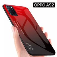 ส่งจากกรุงเทพ เก็บเงินปลายทาง Case OPPO A92 เคสกระจกสองสี เคสเงาไล่สี ขอบนิ่ม TPU CASE เคสออฟโป้ Oppo A92 สีกระจกเทมเปอร์ปลอกแก้วฝาหลังกันชน ของแท้ 100% สินค้าพร้อมจัดส่ง