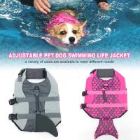 Pet Dog Life Jacket Safety Clothes Life Vest Collar Harness Saver Pet Dog Swimming Preserver Summer Swimwear Mermaid Shark Clothing Shoes Accessories