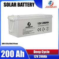 [ประกัน1ปี] แบตเตอรี่แห้ง เจล Deep Cycle GEL Battery 12V 200AH รุ่น 200A กระทิงดำ แบตเตอรรี่ แบตเจล แบตเตอรี่โซล่าเซลล์ JOHNRAY