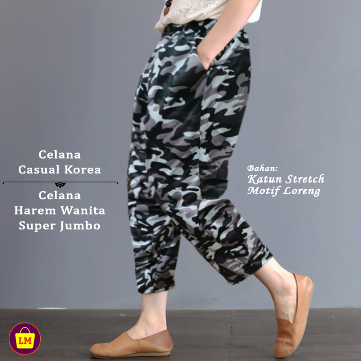 กางเกงลำลองสไตล์เกาหลีผู้หญิงกางเกงฮาเร็มจัมโบ้ใหม่ล่าสุดขายดีที่สุดถูกที่สุด-lms-20056-20059-20062