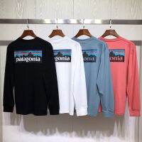 PATAGONIA/Patagonia Outdoor Mountaineering Cotton Long Sleeves Daily Commute Simple Japanese Casual T-shirt.