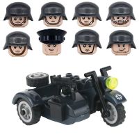 WW2 Military Germany Motorcycle Accessorie Building Blocks WW2 Army Soldiers Rifle Vehicle Model Weapon Bricks Toys for Children
